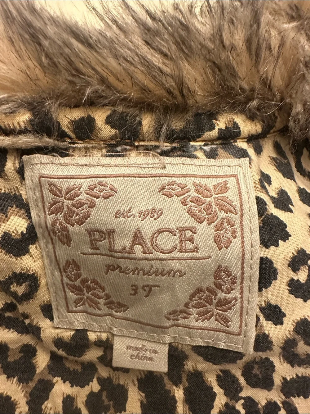 3T Girl's The Children's Place Denim Blue Jean Jacket W/ Faux Fur